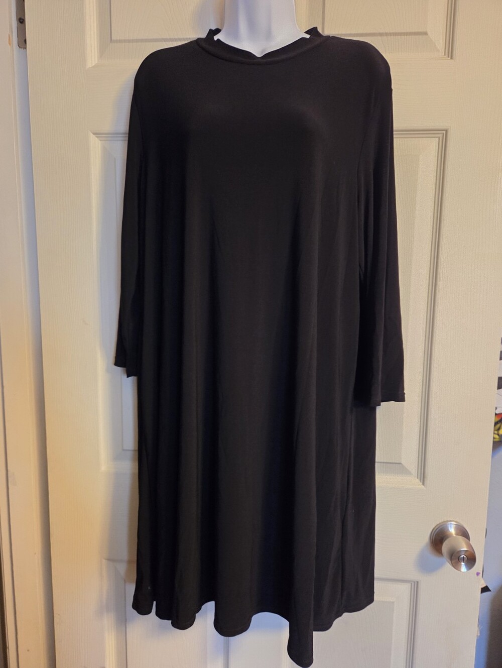 Nik & Nash Black Knit Shift Dress Size XXL
